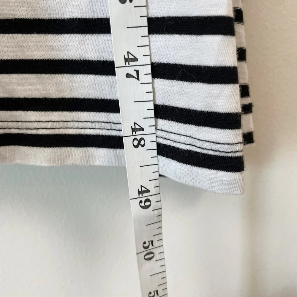 Johnny Was Osaka Dress Floral Embroidery Stripe Black & White Small NWOT Midi - Picture 11 of 11